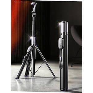 LISEN 67" Phone Tripod Selfie Stick w Auto-Deploy Base & Remote ($29.99 / (약: 42,882원))