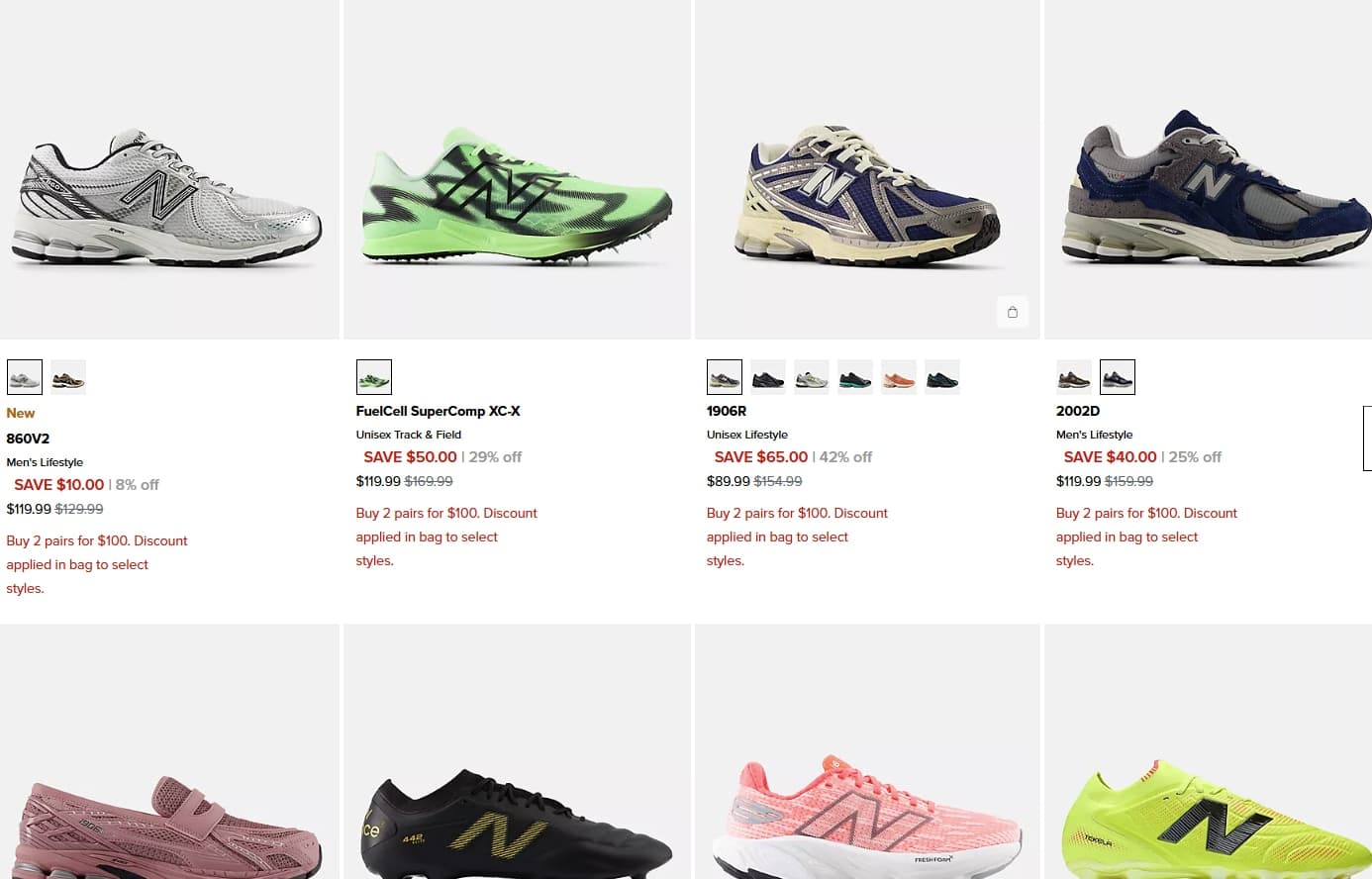 Buy 2 for $100 select footwear