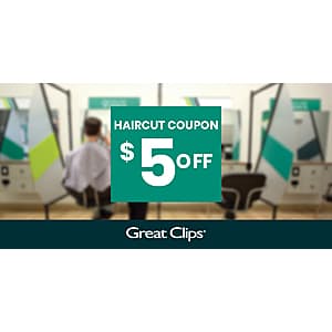 Great Clips Haircut Coupon ($5.00 / (약: 7,149원))