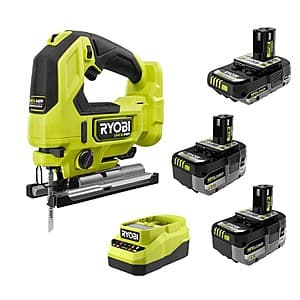 RYOBI ONE HP 18V Brushless Jig Saw Kit w 2x 4Ah 1x 2Ah Battery & Charger ($183.00 / (약: 261,671원))