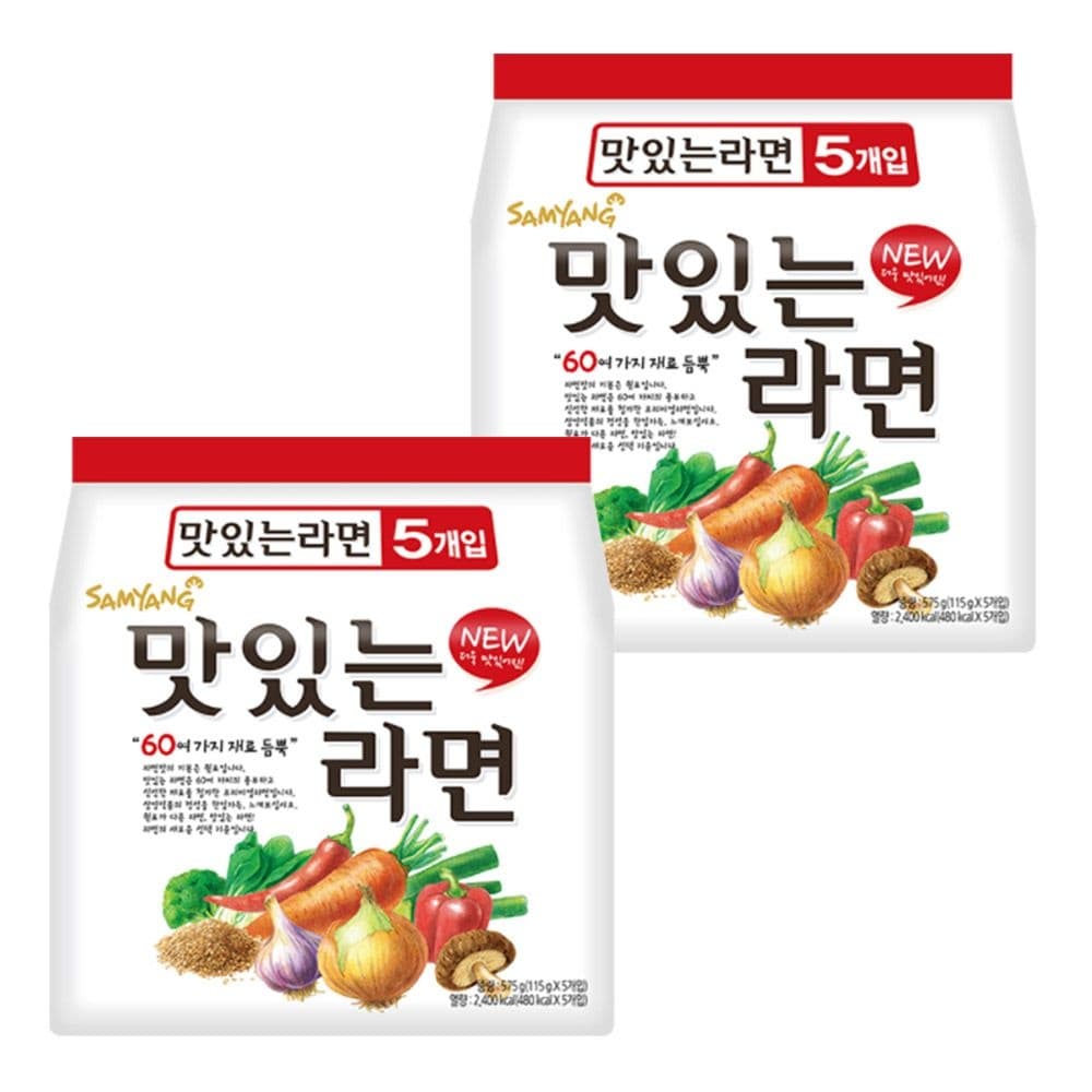 삼양 맛있는라면 115g 5개 3,300원 (무료배송)