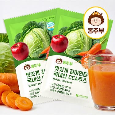 [톡딜]갈아만든 국내산 CCA주스 100ml x 30포 모음전 (14,900원 / 무료) (무료배송)