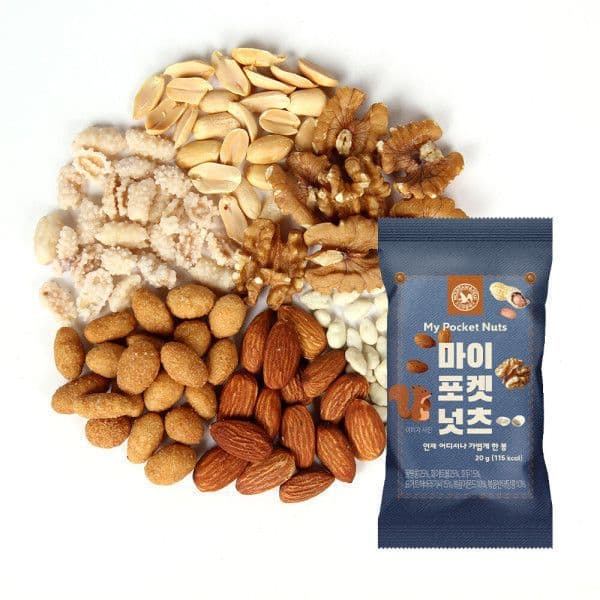 [토스]산과들에 마이포켓넛츠, 20g, 100봉 (24,790/무료) (24,790원 / 무료배송)