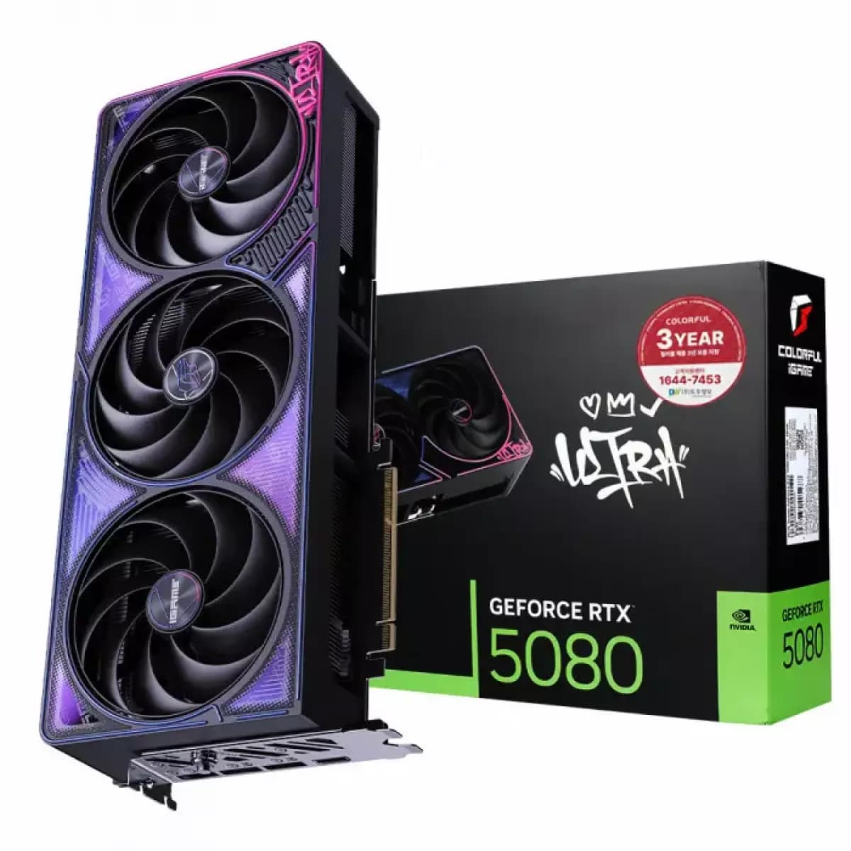 COLORFUL iGame 지포스 RTX 5080 ULTRA OC D7 16GB 도우정보(블랙, 화이트) (2,099,000원 / 무료배송)