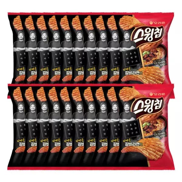 오리온 스윙칩 바베큐 갈비라면맛 50g x 20개입(1박스) (15,900원 / 무료배송)