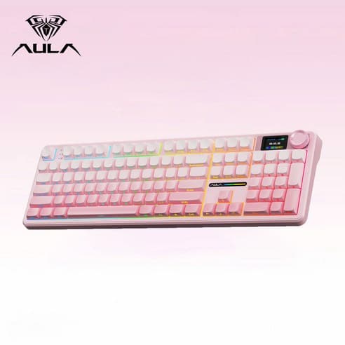 AULA 독거미 F108 pro 저소음 솜사탕축 기계식키보드 삼성 현대카드 (49,900원 / 무료배송)