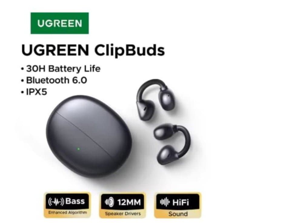 (특가) UGREEN 오픈 클립형 무선 이어폰 ($15.45) 무배