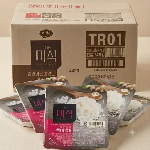 더미식 밥알이 살아있는 백미밥 200g 24개 (18,482원 / 무료배송)