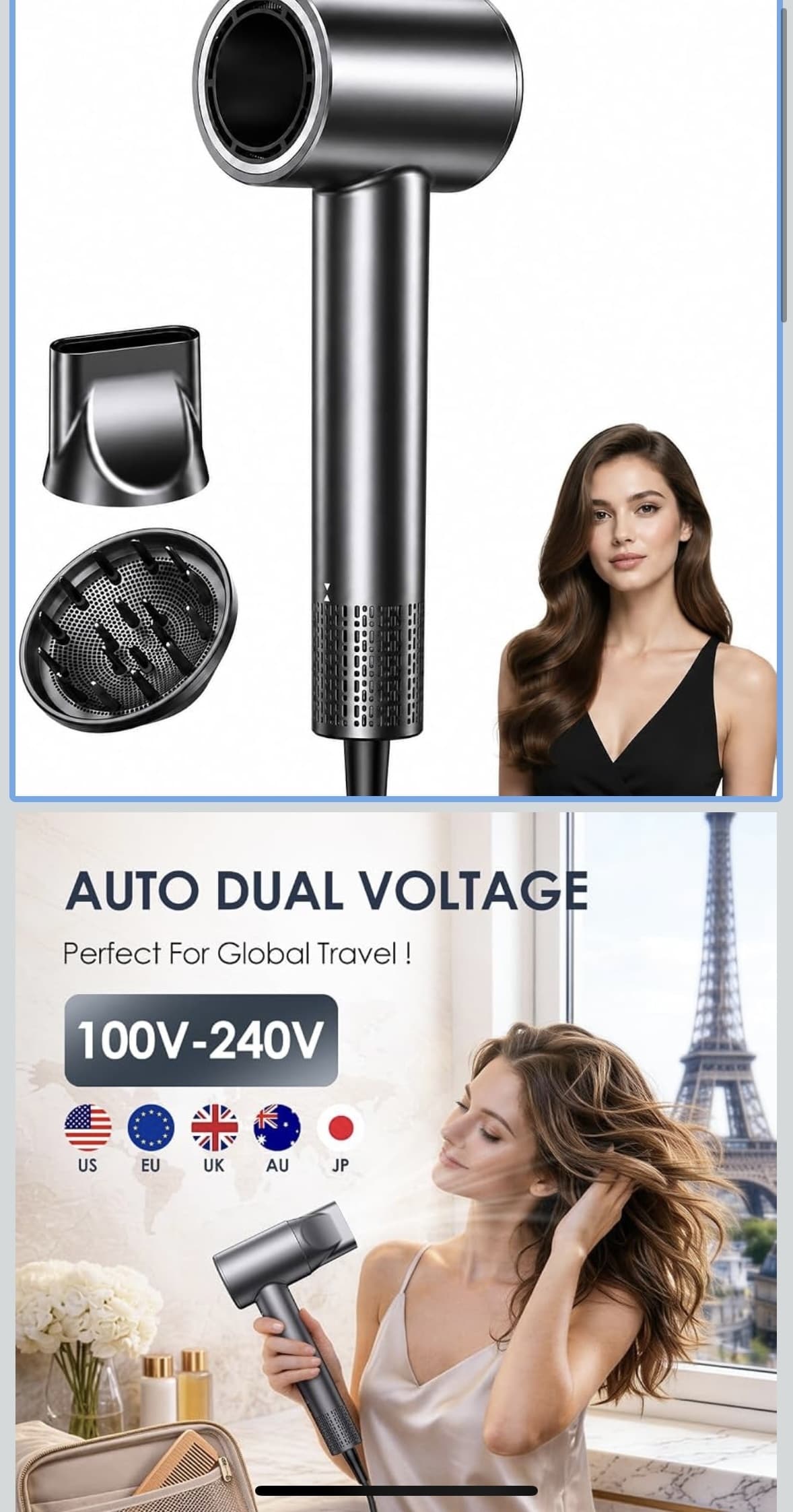 Amazon) Dual Voltage Travel Hair Drye 코드후29.99