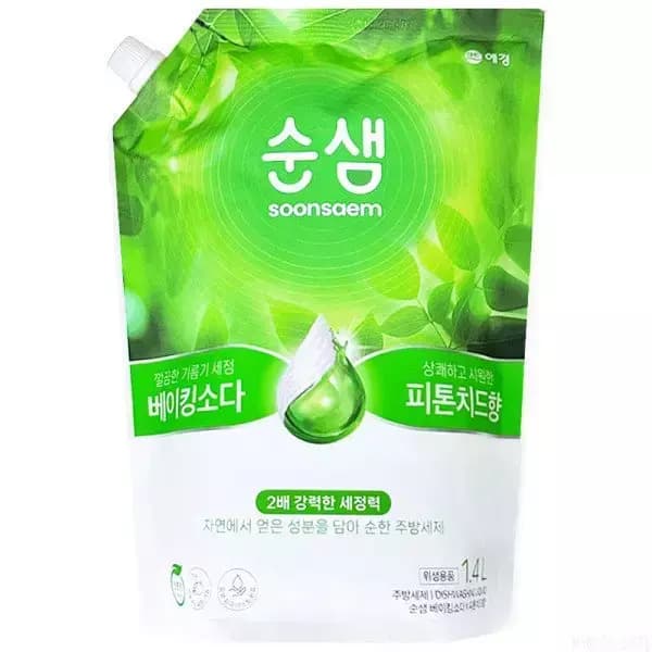 순샘 베이킹소다 피톤치드향 주방세제 리필 1.4l 3개 (6,300원 / 무료배송)