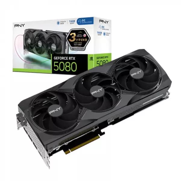 PNY GeForce RTX 5080 OC D7 16GB Triple Fan (2,140,910원 / 무료배송)