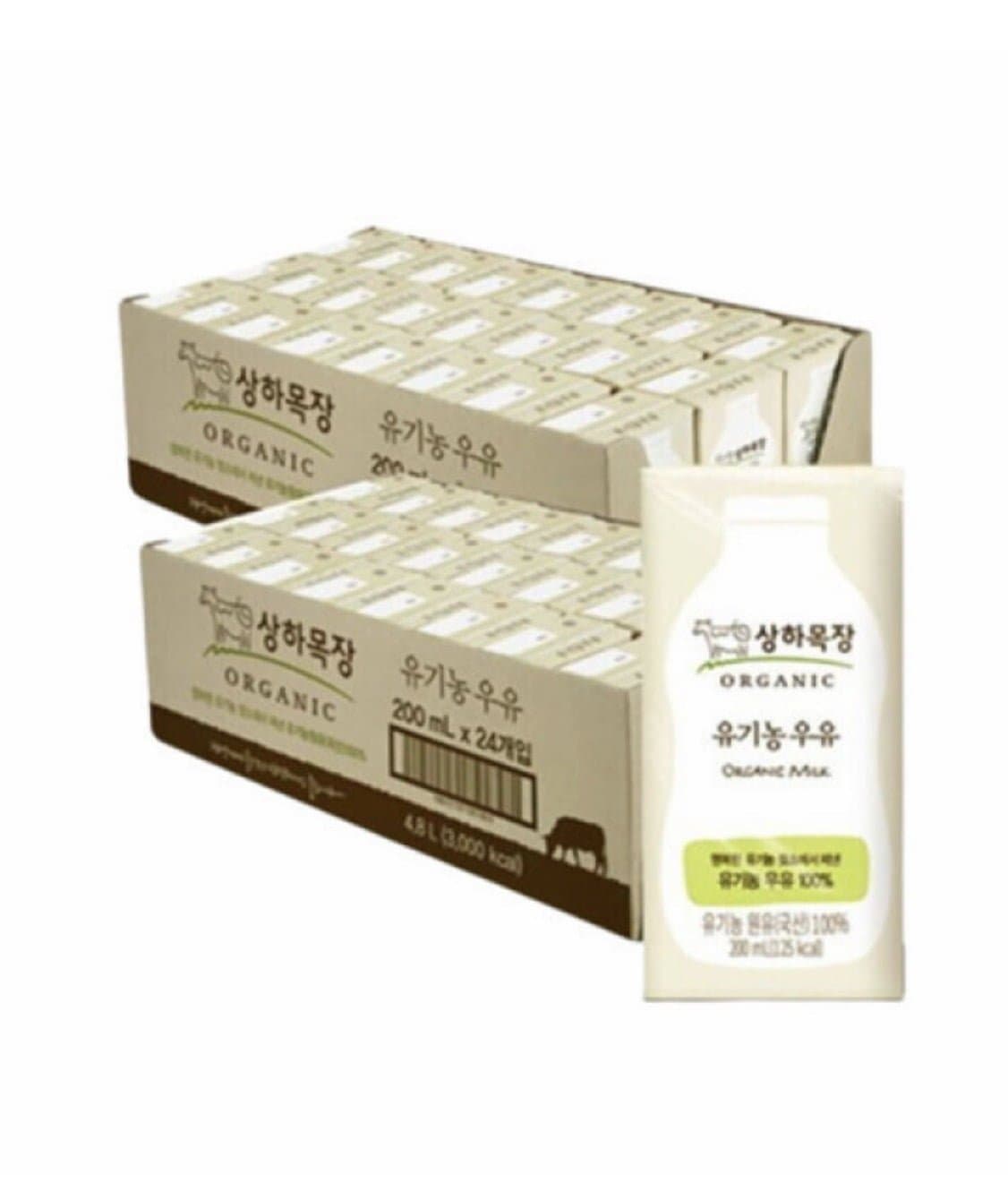 [지마켓]상하목장 유기농 멸균우유 200ml 48팩 (35,650원/무료)