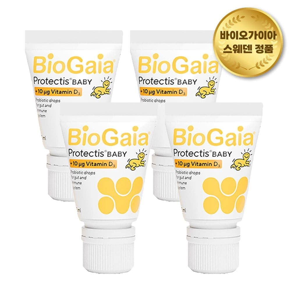 [롯데온]바이오가이아 스웨덴 아기 유산균+비타민d 10ml 이지드롭 4개 개당 26,900원 (107,770원/무배)