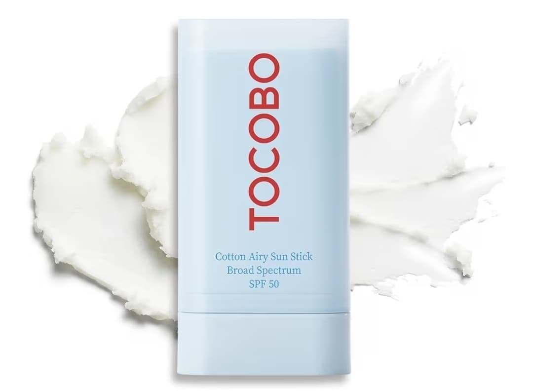 Amazon) TOCOBO Cotton Airy Sun Stick SPF 50 Broad Spectrum $9.59