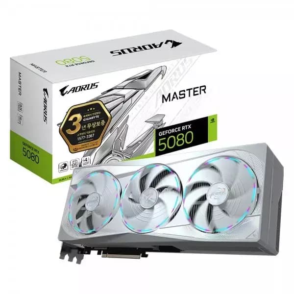 기가바이트 AORUS 지포스 RTX 5080 MASTER D7 16GB 제이씨현 (2,249,000원 / 무료배송)