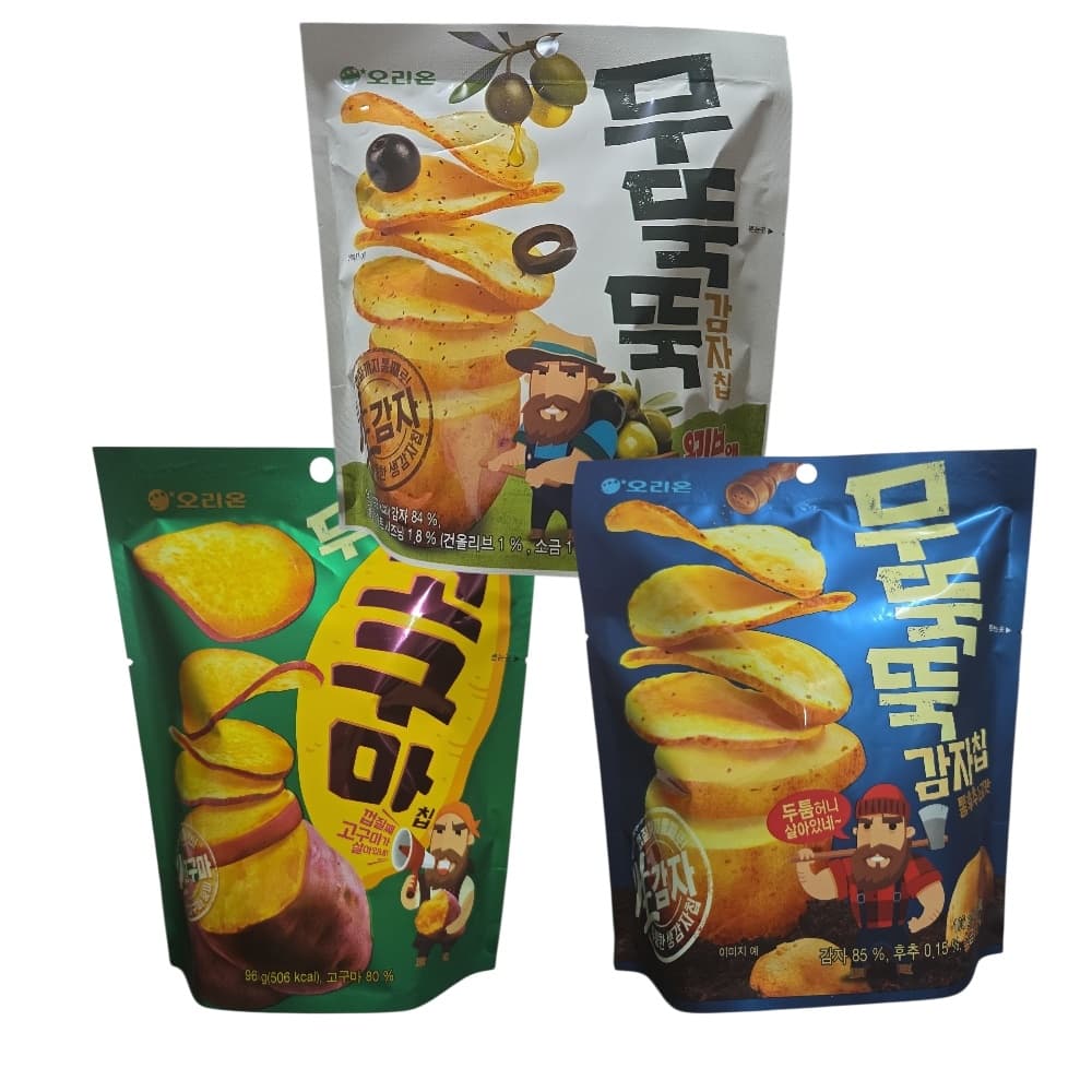 [지마켓]오리온 무뚝뚝3종 (갈릭솔트(106g) 3+통후추소금(60g) 3+고구마칩(56g) 3) (15,600원/무료) (무료배송)