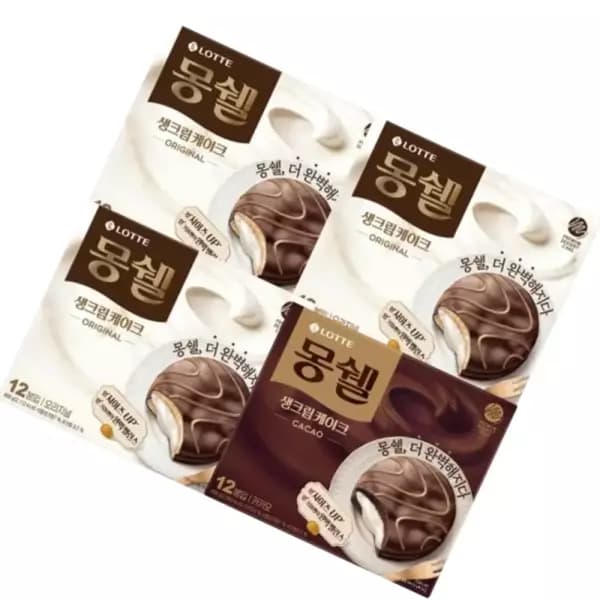 [옥션]몽쉘 생크림 408g (오리지널 / 카카오) 3+1개 (13,730원/무료) (무료배송)