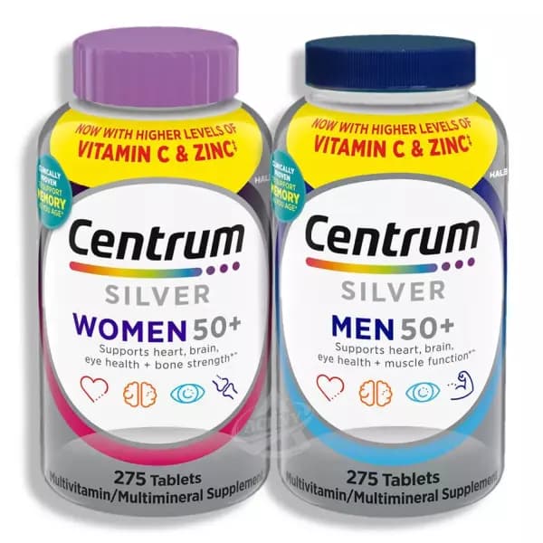 Centrum 센트룸 실버 50+ 멀티비타민 275정 남여세트 (56,999원 / 무료배송)