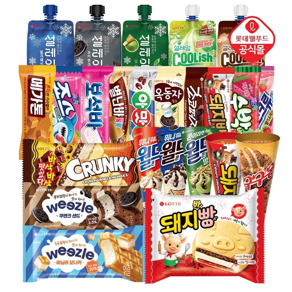 [롯데온]롯데 설레임/모나카/콘 12개 + 바 아이스크림 12개 (19,990원/무료) (무료배송)