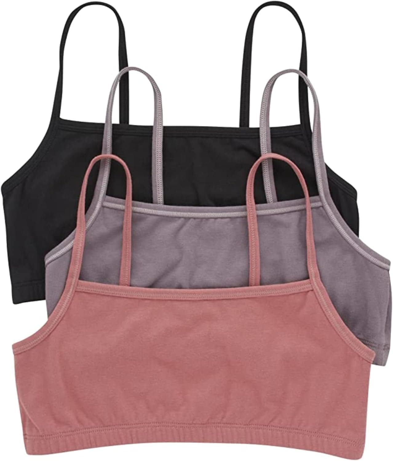 Amazon) Hanes Women's 얇은 면 브라 String Bralette Pack, 3-Pack $7.64