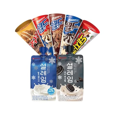 [오늘의집]롯데웰푸드 월드콘 설레임 구구콘 돼지콘 12개+12개 골라담기 (20,792/무료) (20,792원 / 무료배송)