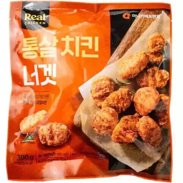 마니커 리얼통살 치킨너겟 300g x 4팩 (12,480원 / 무료배송)