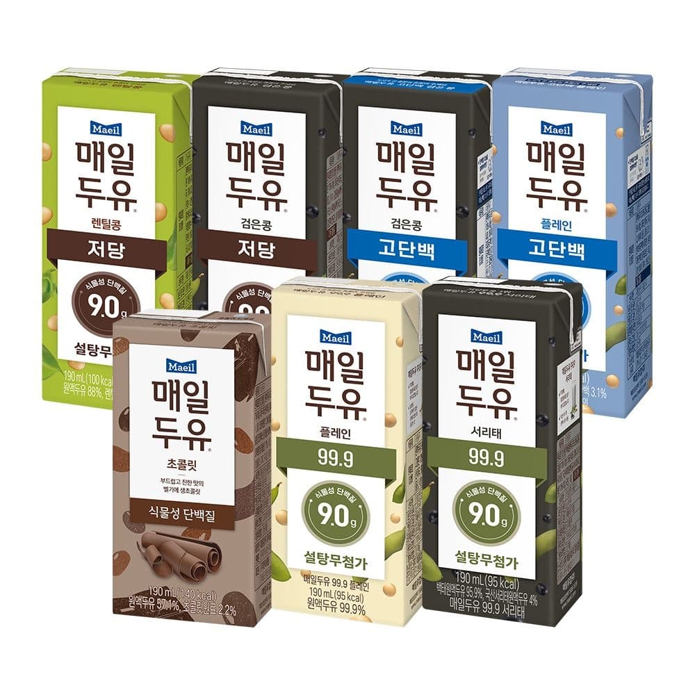 매일두유 7종 99.9/고단백 등 48팩 22,920원~ (무료배송)