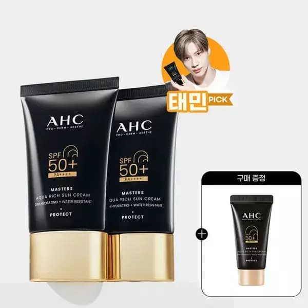 [지마켓]AHC 마스터즈 아쿠아리치 선크림 2개 (15,750원/무배)