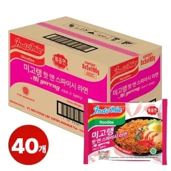 [특가] 미고랭 라면 핫 스파이시 치킨향 매운 볶음면 40개(10,669원) 핫 앤 스파이시 ...