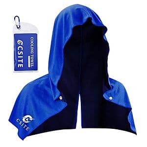 CSITE 29"x12" UPF 50 Cooling Hoodie Towel for Neck & Face $6 ($7.99 / (약: 11,336원))