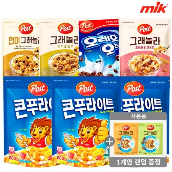 [G마켓]포스트 그래놀라 3개 골라담기+씨리얼 310g (15,990원/무료) (무료배송)