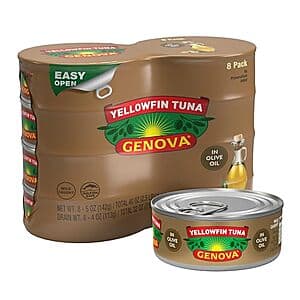 Select Accounts: 8-Pk 5-oz Genova Premium Yellowfin Canned Tuna (Olive Oil) $9.40 w/ S&S ((약: 13,336원))