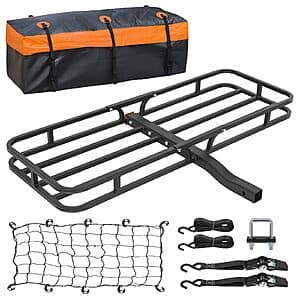 53" x 19" WEIZE Hitch Mount Cargo Carrier Basket w Waterproof Bag & Net Straps ($100.00 / (약: 141,880원))