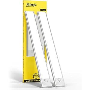 2-pk 7.8" Xinp Rechargeable Under Cabinet Lights w/ Motion Sensor & Dimmable LED $9 ($17.99 / (약: 25,524원))