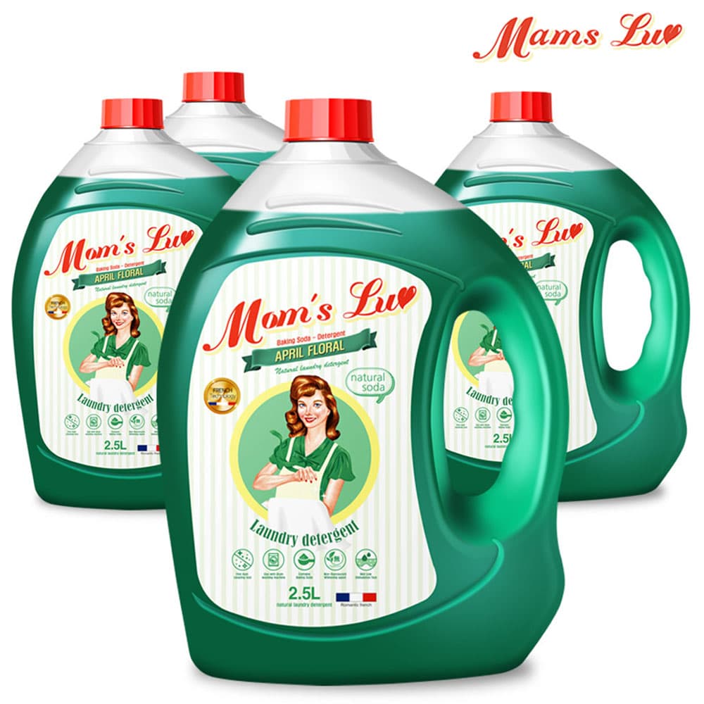맘스럽 MamsLuv 플로럴 액체세제 2.5LX4개 실내건조용 저자극 대용량세제 (7,034원 / 무료배송)