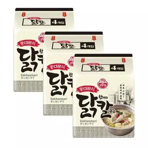 오뚜기 동대문식 닭한마리 칼국수 멀티팩(4개입) X 4팩 (총16개입) (14,900원 / 무료배송)