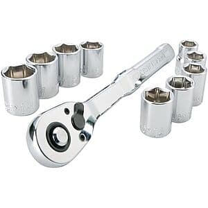 10-Pc Craftsman 3/8" Drive Polished Chrome Mechanics Tool Set (Metric) $15 ($14.99 / (약: 21,267원))