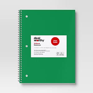 Dealworthy Subject Spiral Notebooks (Various) $0.35 + Free Pickup ((약: 496원))