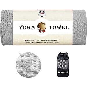 : HAPBEAR 72" x 24" Non-Slip Microfiber Hot Yoga Towel Mat ($19.99 / (약: 28,361원))