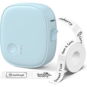 XenGro Wireless Portable Bluetooth Mini Label Printer w Tape ($8.50 / (약: 12,059원))