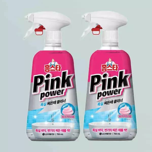 홈스타 핑크파워 욕실 찌든때 클리너, 750ml, 2개 (8,950원 / 무료배송)