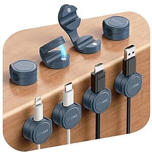 Prime Members: 8-Pk FLYLEAD Magnetic Silicone Cord Organizer Clips $4.50 + Free S&H ((약: 6,384원))