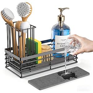 Yofidra Stainless Steel Kitchen Sink Caddy w/ Earth Drying Stone (2 Colors) $6.65 ((약: 9,435원))