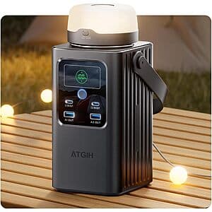 ATGIH 198.4Wh Portable Power Station w/ LiFePO4 Battery & Light (Carbon Black) $55.30 & More + Free S&H ((약: 78,459원))