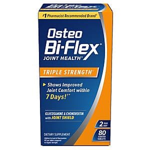 Select Accts: 80-Ct Osteo Bi-Flex Triple Strength Glucosamine Chondroitin Supplement $3.75 w/ S&S ((약: 5,320원))