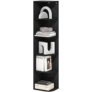 51.7" Furinno PASIR 5-Tier Corner Bookshelf w/ Open Shelf (Blackwood) $21 ($21.02 / (약: 29,823원))