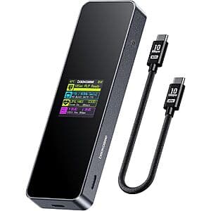 DOCKCASE Visual Smart M.2 NVMe Type-C 10Gbps SSD Enclosure w/ 10s PLP Support $29.20 + Free S&H ((약: 41,428원))