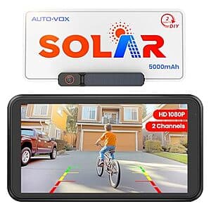 AUTO-VOX Solar Wireless Backup Camera w/ 5" 1080p Monitor & 5000mAh Battery $91 + Free S&H ($129.99 / (약: 184,429원))