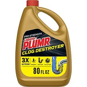 80-oz Liquid-Plumr Pro-Strength Full Clog Destroyer $7.30 w/ S&S ((약: 10,357원))