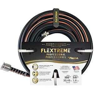 100′ Flexon Flextreme Pro Performance Rubber Garden Hose (Black) $20 ($20.06 / (약: 28,461원))